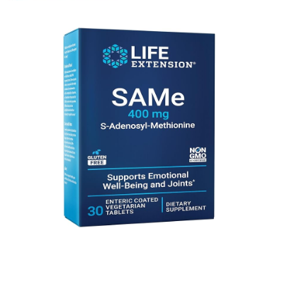 LIFE EXTENSION SAME 400 MG S-ADENOSYL-METHIONINE 30 ENTERIC COATED VEGETARIAN TABLETS resmi