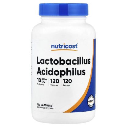 Nutricost, Lactobacillus Acidophilus, 50 mg (10 Billion CFU), 120 Capsules resmi