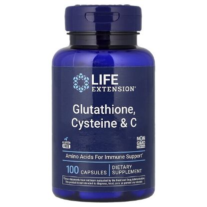 Life Extension, Glutathione, Cysteine & C, 100 Capsules resmi